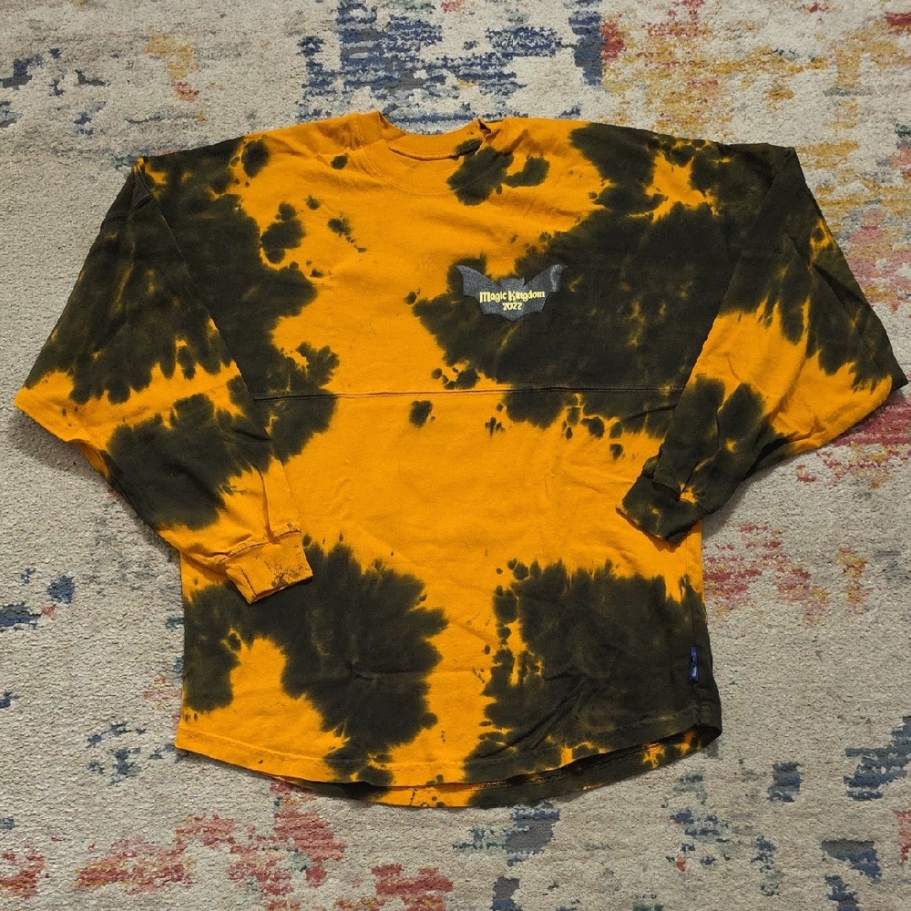 Disney Long Sleeve Tie-Dye Shirt - Orange and Black